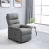 HOMCOM Power Lift Assist Recliner Chair For Elderly With Remote Control, Linen Fabric Upholstery Gray -Homcom Shop GUEST 47573113 5cbb 4b45 8ea4 8714eded892d