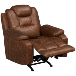 HOMCOM Overstuffed Manual Recliner Chair With Thick Sponge Padded Headrest And Armrest, And Rocking Function, Brown -Homcom Shop GUEST 481ba3f9 f2be 4d8b 80c4 5f69a8a9e5ba