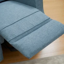 HOMCOM Electric Power Recliner Armchair With USB Charging Station, Sofa Recliner With Linen Upholstered Seat And Retractable Footrest, Blue -Homcom Shop GUEST 4a8a82ae 838a 424d 81bd de7b03f6aeba