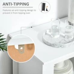 HOMCOM Modern Sideboard, Serving Buffet Cabinet, Cupboard With Glass Doors, Drawers And Adjustable Shelves For Living Room, White -Homcom Shop GUEST 4b6b1193 1794 4bbe 9345 21647b2f38fc