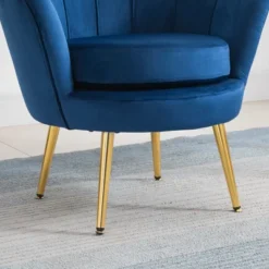 HomCom Elegant Velvet Upholstered Accent Leisure Club Chair With Gold Metal Legs -Homcom Shop GUEST 4b7aebc4 7d6c 4017 945a a7b1f5c0bdd4