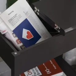 HOMCOM End Side Table, Flip Top Design With Storage Hinge Cabinet, Bottom Shelf, And Sturdy Base For Living Room Bedroom, Dark Coffee -Homcom Shop GUEST 4cdbe41e e59d 4a4f 9f2a caf9f238394c