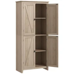 HOMCOM 72" Freestanding 4-Door Kitchen Pantry, Storage Cabinet Organizer With 4-Tiers, And Adjustable Shelves -Homcom Shop GUEST 4e4ec9f4 f3da 48d9 97e8 09683e196794