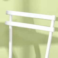 HOMCOM Bar Table And Chairs Set, 3 Piece Dining Table Set For 2 With Steel Frame And Footrest For Bar And Kitchen, White/Oak -Homcom Shop GUEST 4edad713 b1a8 4c1c 83c7 76715c756501