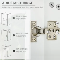 HOMCOM Modern Sideboard, Serving Buffet Cabinet, Cupboard With Glass Doors, Drawers And Adjustable Shelves For Living Room, White -Homcom Shop GUEST 507e18c7 f1f8 48ac b5ce 1e3b9e2928cf
