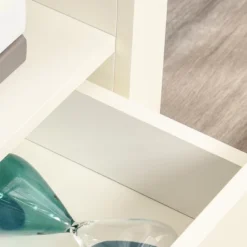 HOMCOM Corner TV Stand Up To 50", Entertainment Center TV Console Table With Drawers And Open Storage Compartment For Living Room, White -Homcom Shop GUEST 544aaa23 90db 4f44 be1e 25ae117d7132