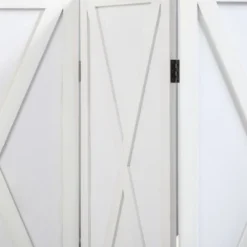 HOMCOM 4-Panel Folding Room Divider, 5.6 Ft Tall Freestanding Paulownia Wood Privacy Screen Panels For Indoor Bedroom Office -Homcom Shop GUEST 5571af7a 6998 4614 9487 238a5500e664