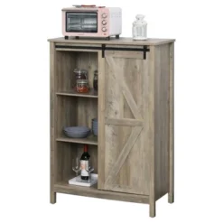 HOMCOM Accent Cabinet, Kictchen Cupboard Storage Cabinet, 3-Tier Organizer With Barn Door And Adjustable Shelf 10 HOMCOM Accent Cabinet, Kictchen Cupboard Storage Cabinet, 3-Tier Organizer With Barn Door And Adjustable Shelf -Homcom Shop GUEST 55fcb331 00a4 467b bcb9 2babd7fcebdc