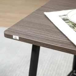 HOMCOM Side Table With 2-Tier Storage, End Table With Metal Frame For Living Room -Homcom Shop GUEST 57152740 18da 4add bfa0 129373f0d8d2