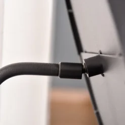 HOMCOM Modern Glasstop Vanity Table With Mirror, Makeup Dressing Table With Rotating Round Mirror, Shelves For Perfumes, Cosmetics, Lotions, Black -Homcom Shop GUEST 586fac35 1411 4467 a438 87c62b1ac0dc