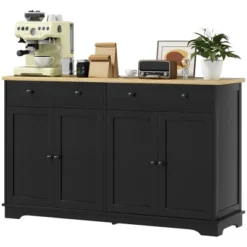 HOMCOM Sideboard Buffet Cabinet With Storage, Modern Kitchen Cabinet With 4 Doors, 2 Drawers And 2 Adjustable Shelves, Coffee Bar Cabinet -Homcom Shop GUEST 5985457a 8b66 4c9c a856 a793df1368ad