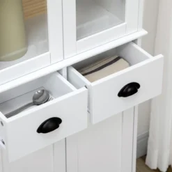 HOMCOM 61" Freestanding Kitchen Pantry, Storage Cabinet With Soft Close Doors, Adjustable Shelves, And 2 Drawers, White -Homcom Shop GUEST 5a34dda2 803a 478c 8aa0 7ead05ed036e