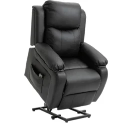 HOMCOM Living Room Power Lift Chair, PU Leather Electric Recliner Sofa Chair For Elderly With Remote Control -Homcom Shop GUEST 5bdf29ea 34d8 4eba bd3f ef0c00057428