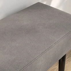 HOMCOM 39.25" End Of Bed Bench, Upholstered Entryway Bench With Steel Legs, Bedroom Bench, Gray -Homcom Shop GUEST 5c0bf4d6 fa32 4ffd b3aa a49563d2fa68