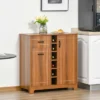HOMCOM Retro Wine Cabinet For 6 Bottles, Wine Rack Sideboard Serving Bar With Glass Holders And 1 Drawer, Brown 2 HOMCOM Retro Wine Cabinet For 6 Bottles, Wine Rack Sideboard Serving Bar With Glass Holders And 1 Drawer, Brown -Homcom Shop GUEST 5ddf8c19 897b 443b 91c5 59b6de0a002a