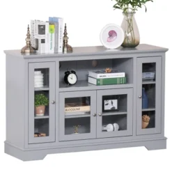 HOMCOM Modern Sideboard Console Table Buffet Server Storage Cabinet With Glass Doors For Living Room, Kitchen -Homcom Shop GUEST 60a79ee4 f1e7 4242 9265 236cafa3f9c2