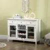 HOMCOM Glass Door Kitchen Sideboard, Buffet Cabinet With 6-Bottle Wine Rack And Stemware Racks, Coffee Bar For Living Room, Dining Room, White 2 HOMCOM Glass Door Kitchen Sideboard, Buffet Cabinet With 6-Bottle Wine Rack And Stemware Racks, Coffee Bar For Living Room, Dining Room, White -Homcom Shop GUEST 61bc0145 7503 4658 91e7 5dbe782248a8