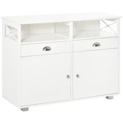 HOMCOM Sideboard Buffet Table Storage Cabinet With Large Tabletop, 2 Cabinets, 2 Drawers And Crossbar Side Design 15 HOMCOM Sideboard Buffet Table Storage Cabinet With Large Tabletop, 2 Cabinets, 2 Drawers And Crossbar Side Design -Homcom Shop GUEST 6490bdd7 6965 41ba b7c8 c1ca4acd92c3