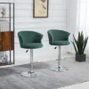 HOMCOM Adjustable Bar Stools Set Of 2, Velvet Kitchen Stool, Upholstered Counter Height Barstool With Swivel Seat, Wing Back, Dark Green 1 HOMCOM Adjustable Bar Stools Set Of 2, Velvet Kitchen Stool, Upholstered Counter Height Barstool With Swivel Seat, Wing Back, Dark Green -Homcom Shop GUEST 6521d33f a7ad 4f0e b05d 6ecc12569872