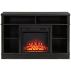 HOMCOM Electric Fireplace TV Stand Console For TV's Up To 50", Living Room Entertainment Center With Adjustable Shelves, 6 Cubby Storage, Espresso -Homcom Shop GUEST 66728247 e215 4c5c 9dac dfab5f9022d3
