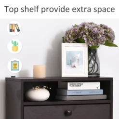 HOMCOM Trendy Shoe Storage Cabinet With 3 Large Fold-Out Drawers & A Spacious Top Surface For Small Items, Espresso -Homcom Shop GUEST 66d7930d 26f0 4e7e a023 49218573f769