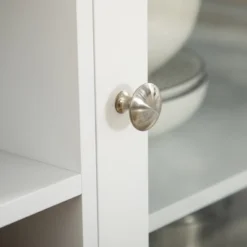 HOMCOM Glass Door Kitchen Sideboard, Buffet Cabinet With 6-Bottle Wine Rack And Stemware Racks, Coffee Bar For Living Room, Dining Room, White -Homcom Shop GUEST 68494d74 3fd0 4305 839c 6bb28a20337c