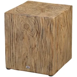HOMCOM Decorative Side Table With Square Tabletop, Rustic Concrete End Table With Wood Grain Finish, For Indoors And Outdoors, Natural -Homcom Shop GUEST 68748e52 4e72 45cf b653 dd12e9dd4d9c