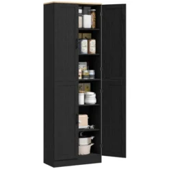 HOMCOM 67" Freestanding Kitchen Pantry, 4-Door Storage Cabinet Organizer With Adjustable Shelves And Doors -Homcom Shop GUEST 68f5a701 5867 4306 9a94 9d0b536e1fc3