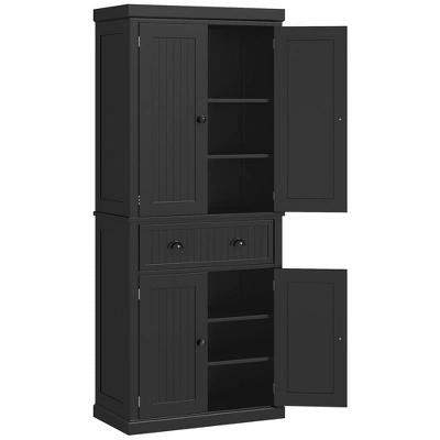 HOMCOM 72" Traditional Freestanding Kitchen Pantry Cabinet Cupboard With Doors And 3 Adjustable Shelves 5 HOMCOM 72" Traditional Freestanding Kitchen Pantry Cabinet Cupboard With Doors And 3 Adjustable Shelves - Image 3