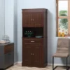 HOMCOM 72" Kitchen Buffet With Hutch, Freestanding Pantry Cupboard With Utility Drawer, Adjustable Hinge, Anti-tipping 2 Cabinet And Countertop, Brown -Homcom Shop GUEST 6a652f10 f6f5 4885 986c 6018ac9a5dd0