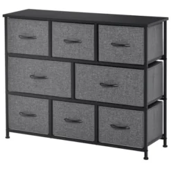 HOMCOM 8-Drawer Dresser, 3-Tier Fabric Chest Of Drawers, Storage Tower Organizer Unit With Steel Frame For Bedroom, Hallway -Homcom Shop GUEST 6abbd537 846b 428f 8bc2 c866214b28e8