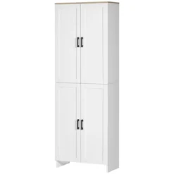 HOMCOM 72" Freestanding Kitchen Pantry, 4-Door Storage Cabinet Organizer With Adjustable Shelves, Kitchen Cabinet With Doors And Shelves, White 9 HOMCOM 72" Freestanding Kitchen Pantry, 4-Door Storage Cabinet Organizer With Adjustable Shelves, Kitchen Cabinet With Doors And Shelves, White -Homcom Shop GUEST 6ba4522d 2fa5 4295 8a84 cf3dd628edf1