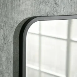 HOMCOM 34" X 21" Rectangle Modern Wall Mirror With Storage Shelf, Mirrors For Wall In Living Room, Bedroom, Black -Homcom Shop GUEST 6c6c05f7 bcb4 430a be39 d57ca01592cc