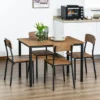 HOMCOM 5 Piece Modern Industrial Dining Table And Chairs Set For Small Space, Kitchen, Dining Room -Homcom Shop GUEST 6c784c41 d5c6 4e22 ace2 d5834966f311