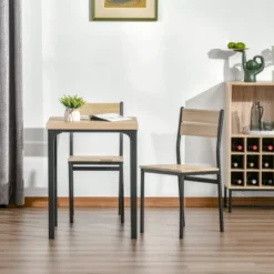 HOMCOM Rustic Country Wood Top 3 Piece Kitchen Table Dining Set With 2 Matching Chairs & Versatile Design For Small Space 13 HOMCOM Rustic Country Wood Top 3 Piece Kitchen Table Dining Set With 2 Matching Chairs & Versatile Design For Small Space -Homcom Shop GUEST 6d3b4a60 a3e2 4029 bbe8 073b4a6861c6