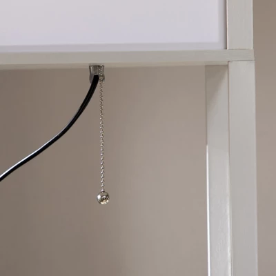 HOMCOM Modern Floor Lamp With Shelves & Dual Ambient Lighting, Tall Standing Lamp For Living Room, Bedroom, Fabric Lampshade, White 6 HOMCOM Modern Floor Lamp With Shelves & Dual Ambient Lighting, Tall Standing Lamp For Living Room, Bedroom, Fabric Lampshade, White - Image 4