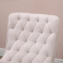 HomCom Mid-Century Tufted Wingback Fabric Rocking Chair -Homcom Shop GUEST 6da3277a 7405 4124 988e abe209e6bd6a
