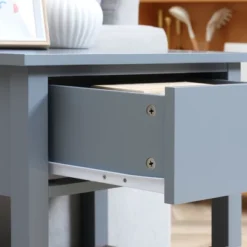 HOMCOM Modern Style Nightstand, Side Table With Drawer And Storage Shelf For Bedroom, Or Living Room, Gray -Homcom Shop GUEST 6ef946aa 88fe 404b abd8 23bffc572a11