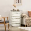 HOMCOM Dresser Storage Drawers With 6 Plastic Bins And Steel Frame, Crafting Bins For Living Room, Bedroom, White -Homcom Shop GUEST 6f4b7ae7 f60e 453c b132 ce394e265010