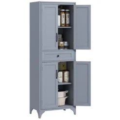 HOMCOM 67" Tall Freestanding Kitchen Pantry Cabinet, 4-Door Storage Cabinet With Drawer And Adjustable Shelves For Dining Room 16 HOMCOM 67" Tall Freestanding Kitchen Pantry Cabinet, 4-Door Storage Cabinet With Drawer And Adjustable Shelves For Dining Room -Homcom Shop GUEST 733f7c05 a512 44d5 b7dc 05ba51edcbb5