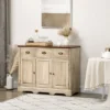 HOMCOM Sideboard Buffet Cabinet With Storage Drawers Adjustable Shelves Countertop Dining Room Cabinet Kitchen Buffet Living Room Furniture Natural -Homcom Shop GUEST 75d63bac be3e 46a3 aed6 24f9e4464161