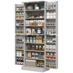 HOMCOM 65" Kitchen Pantry Cabinet, Modern Storage Cabinet With Doors And Shelves, Freestanding Cupboard For Dining Room -Homcom Shop GUEST 767331e9 5cdd 4b59 a1a0 7bec1ed99cf7