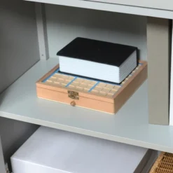 HOMCOM Kitchen Cabinet, Storage Cabinet, Sideboard Floor Accent Cabinet W/ 2 Glass Doors, Drawer, Adjustable Shelves For Living Room Entryway, Gray -Homcom Shop GUEST 777e30d7 dce7 4791 b158 4dfe679c4b71