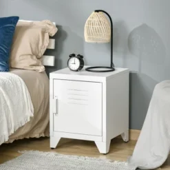 HOMCOM Industrial End Table, Living Room Side Table With Locker-Style Door And Adjustable Shelf 11 HOMCOM Industrial End Table, Living Room Side Table With Locker-Style Door And Adjustable Shelf -Homcom Shop GUEST 780ef4ec 3ff4 422d 9c0f 112494b4068d