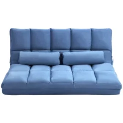 HOMCOM Convertible Floor Sofa Chair, Folding Couch Bed, Guest Chaise Lounge With 2 Pillows, Adjustable Backrest And Headrest -Homcom Shop GUEST 789bdccd ed4c 4d23 82c6 29e85436c21d