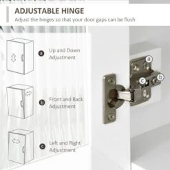 HOMCOM 71" Traditional Freestanding Kitchen Buffet With Hutch, Pantry Cabinet With 4 Doors, 3-Level Adjustable Shelves, And 1 Drawer, White -Homcom Shop GUEST 78a1ba94 e582 49ce 92c1 8252271129d9