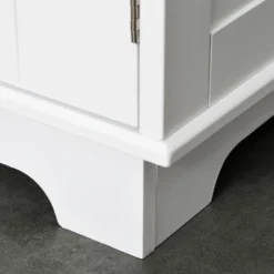 HOMCOM 67" Modern Buffet With Hutch, Louvered Kitchen Pantry Microwave Cabinet With Framed Glass Doors And 2 Drawers, White -Homcom Shop GUEST 7aa0a79c d9cd 45a4 acd2 e65efed659ad