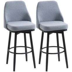 HOMCOM Extra Tall Bar Stools Set Of 2, Modern 360° Swivel Barstools, Dining Room Chairs With Steel Legs And Footrest 16 HOMCOM Extra Tall Bar Stools Set Of 2, Modern 360° Swivel Barstools, Dining Room Chairs With Steel Legs And Footrest -Homcom Shop GUEST 7ade2154 be6b 41c9 a37f 871af8a5ca2e