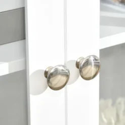 HOMCOM Sideboard, Buffet Cabinet With Adjustable Shelves, Credenza With 4 Glass Doors, White -Homcom Shop GUEST 7b58eae7 371a 4021 9082 ee50147cab23