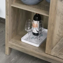 HOMCOM Accent Cabinet, Kictchen Cupboard Storage Cabinet, 3-Tier Organizer With Barn Door And Adjustable Shelf 12 HOMCOM Accent Cabinet, Kictchen Cupboard Storage Cabinet, 3-Tier Organizer With Barn Door And Adjustable Shelf -Homcom Shop GUEST 7c8d9ee7 2b55 4dcf 941c 611dbeb46a1f